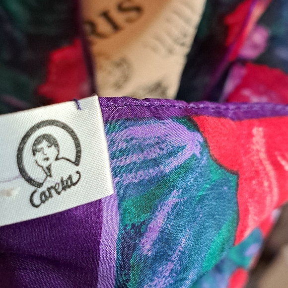 Vintage Careta 💯 silk scarf japan - Picture 8 of 11